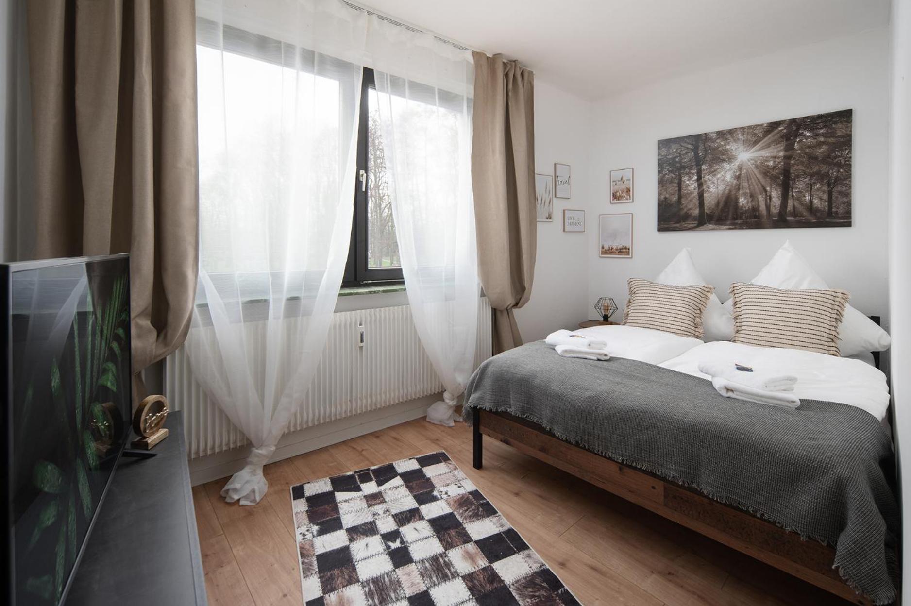 1-4 Gaeste Wohnung W-Lan, Netflix, Amazon, Parken, Arbeitsplatz, 24H Check In ,Vollausgestattet Kueche, Handtuecher Seife U,V,M Fuer Geschaeftsreisende, Paare, Familien , Datteln Εξωτερικό φωτογραφία