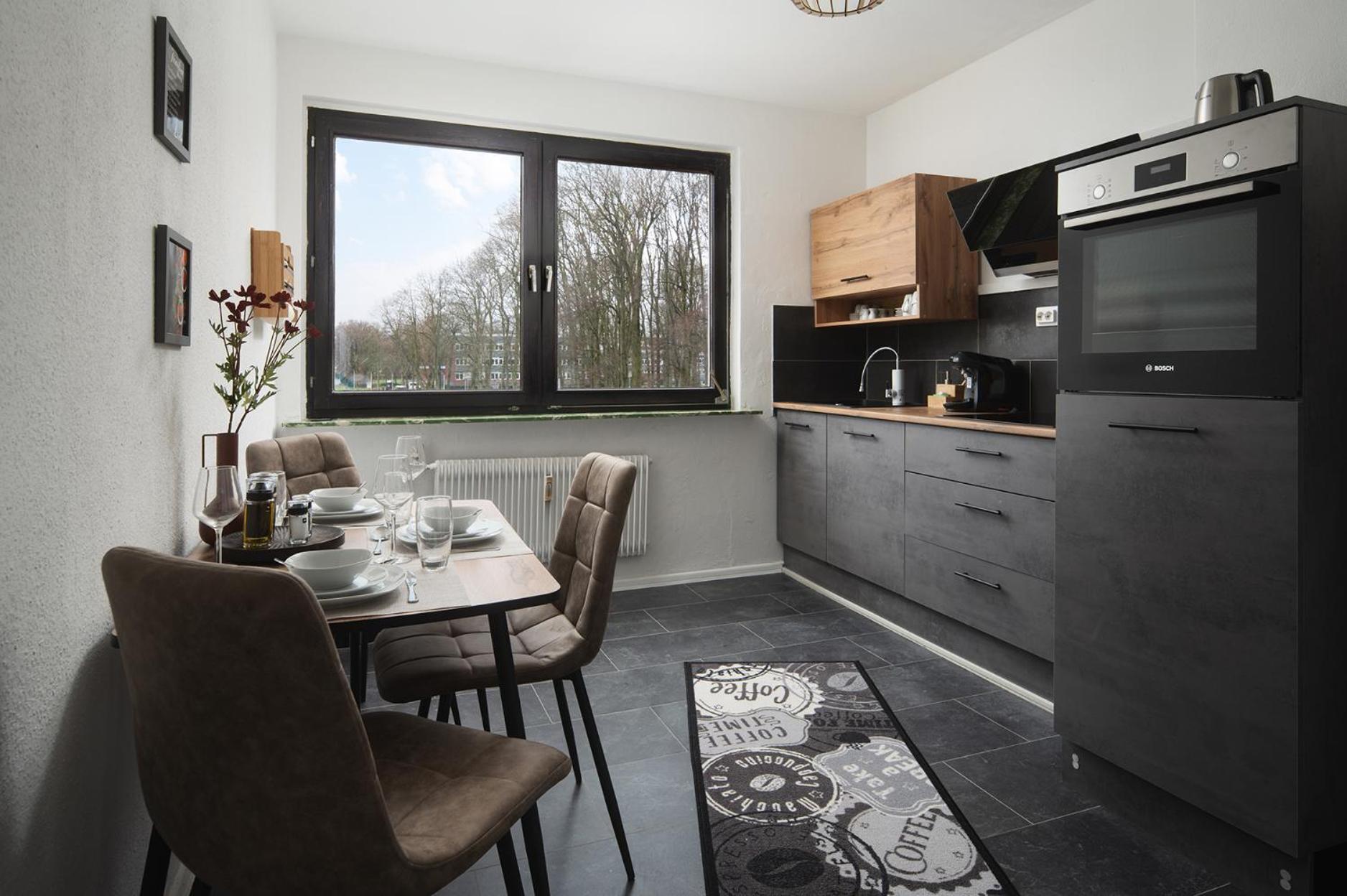 1-4 Gaeste Wohnung W-Lan, Netflix, Amazon, Parken, Arbeitsplatz, 24H Check In ,Vollausgestattet Kueche, Handtuecher Seife U,V,M Fuer Geschaeftsreisende, Paare, Familien , Datteln Εξωτερικό φωτογραφία